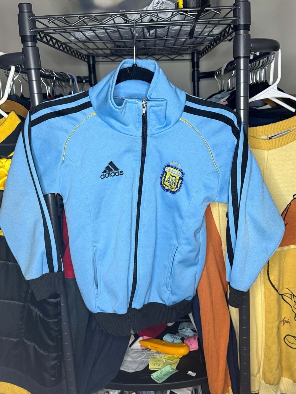 Adidas Argentina National Team Full Zip Track Jacket Size 8